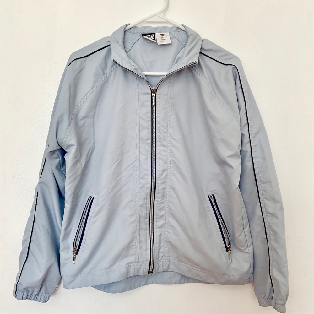 CLOSING- SEND OFFERS Sky Blue Light zip jacket